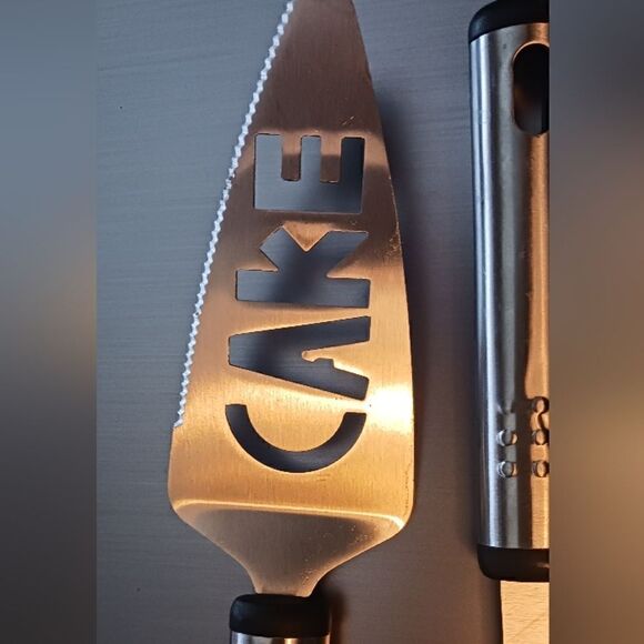 Cake Server and Cheese Knife Server Stainless Steel - Picture 3 of 5